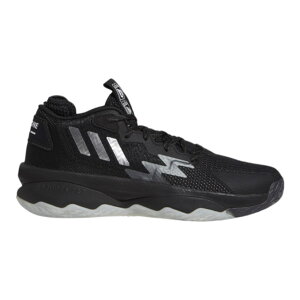 AfB_X Y obV fC adidas Dame 8 - Black/Grey/White fC~A[h oXPbgV[Y