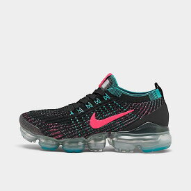 ナイキ ウィメンズ ヴェイパーマックス3 Nike Air Vapormax Flyknit 3 ランニングシューズ Black/Baltic Blue/Metallic Silver/Hyper Pink