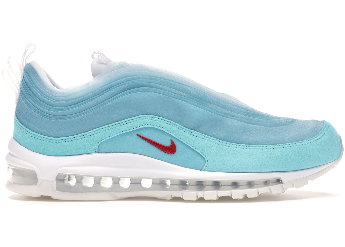 light blue and white air max 97