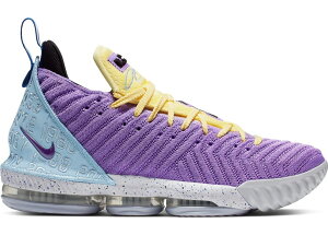 �i�C�L �����Y ���u����16 Nike Lebron 16 Lakers Championships �o�b�V�� Atomic Violet/Bicycle Yellow/Half Blue