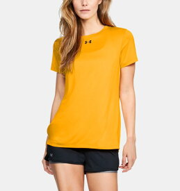 アンダーアーマー レディース Tシャツ Under Armour UA Locker T-Shirt 半袖 Steeltown Gold/Black