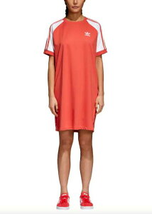 AfB_X fB[X adidas Originals ADICOLOR 3-STRIPE Raglan Dress s[X hX Trace Scarlet/White