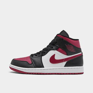 W[_1 Y Xj[J[ Jordan AJ 1 Mid g ~hJbg Black/Noble Red/White