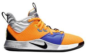 �i�C�L �L�b�Y/���f�B�[�X Nike PG 3 GS NASA �o�b�V�� Total Orange/Black/Met Silver �|�[���W���[�W �~�j�o�X