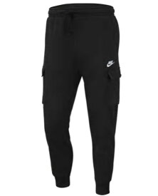 ナイキ メンズ スウェット カーゴパンツ Nike Club Cargo Pants - Black/White
