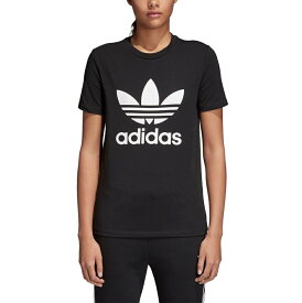 アディダス オリジナルス レディース/ウーマン adidas Originals ADICOLOR TREFOIL T-Shirt Tシャツ 半袖 Black/White