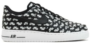 Air Force 1 '07 QS "All Over Logo Black" Y Black/Black/White iCL Xj[J[ GAtH[X [Jbg iCL S