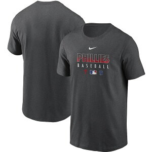 iCL Y Philadelphia Phillies Nike Authentic Collection Team Performance T-Shirt TVc  Gray