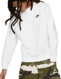 ナイキ メンズ トレーナ Nike Men's Sportswear Club Crewneck Sweatshirt スウェットシャツ WHITE/BLACK