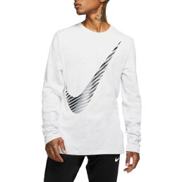 ナイキ メンズ Nike Men's Swoosh Training Long Sleeve Shirt Tシャツ 長袖 ロンT WHITE/PEWTER GREY