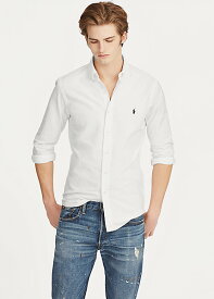 ラルフローレン メンズ シャツ Polo Ralph Lauren Garment-Dyed Oxford Shirt カッターシャツ Slimサイズ White