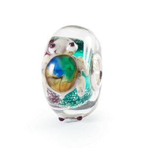 �g���[���r�[�Y Trollbeads �X�e�f�B �y�[�X�E�r�[�Y Steady Pace Bead �K���X Glass ���C�t �C�Y �A �~���N��Life is a Miracle �Z���j�e�B�[ Serenity