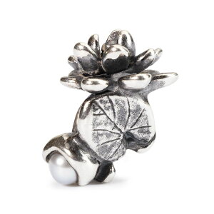 g[r[Y Trollbeads EH[^[[IuWC (7̒a) Water lilies of July Vo[ Silver p[ Pearl r[Y Beads