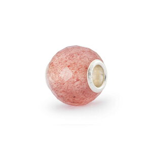 g[r[Y Trollbeads EhXgx[NH[cEt@Zbg Round Strawberry Quartz Facet Bead VR Gemstone z[vj[rMjO Hope