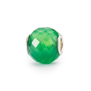 �g���[���r�[�Y Trollbeads ���E���h�O���[���I�j�L�X�E�t�@�Z�b�g�r�[�Y Round Green Onyx Facet Bead �V�R�� Gemstone �z�[�v���j���[�r�M�j���O Hope and Ne