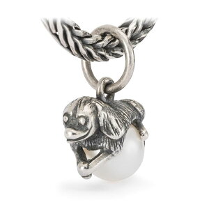 �g���[���r�[�Y Trollbeads �o�E���h���X �R���p�b�V�����E�^�b�Z�� Boundless Compassion Tassel �`���[�� Charm �V���o�[ Silver �p�[�� Pearl �C�k �h�b�O �y�b�g �A�j�}�� ���u �I�u �p�E�Y Love of Paws �I�[