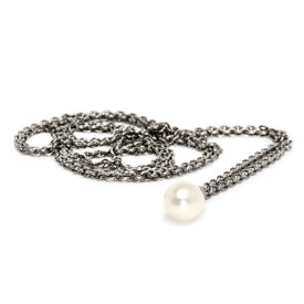 トロールビーズ Trollbeads ホワイトパールネックレス Fantasy Necklace with White Pearl シルバー Silver ユニセックス Unisex チェーン Chain 60cm/ 70cm/ 80cm/ 90cm/ 100cm/ 110cm/ 120cm