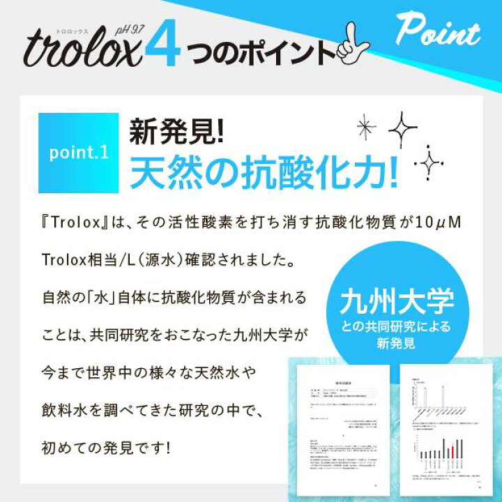楽天市場】【公式】trolox(トロロックス)天然抗酸化水 1L ペットボトル 20本 : 公式 トロロックス楽天市場店
