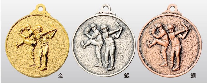 トロフィー工房のメダルは[高品質レーザー印字無料][10000円以上お買い上げで送料無料] SMメダル40mm 少年野球（プラケース・首掛けリボンなし）SM7109B/A-1