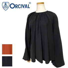 【SALE】Orcival【オーチバル】クルーネック パフブラウス Lady's【OR-B0189 KYN】