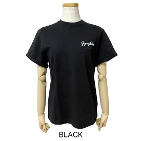 【2024SS】 Gymphlex ジムフレックス 袖折り返し ロゴ刺繍 半袖Tシャツ レディース J-1155 CH
