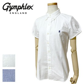 【SALE】【2024SS】 Gymphlex ジムフレックス オックスフォード フレンチスリーブシャツ レディース GY-B0242 SOX