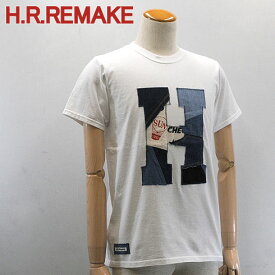 H.R.REMAKE【HRリメイク】カットオフパッチワーク HパッチTシャツ Men's【700074336】