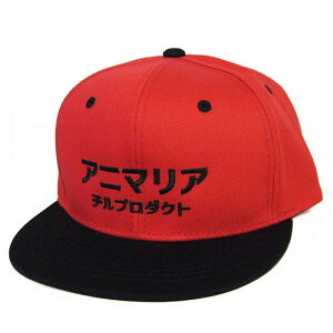 �y25%OFF�zANIMALIA �A�j�}���A x CHxILL PRODUCT �`���v���_�N�g W-NAME KANA SNAPBACK CAP (RED-BLACK�h�J) �X�i�b�v�o�b�N�L���b�v �X�q