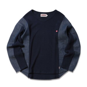 �y30%OFF�zANIMALIA(�A�j�}���A) TEANA KNIT �j�b�g�\�[ (NAVY) �N���[�l�b�N ����T�V���c