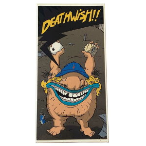 DEATH WISH �f�X�E�B�b�V�� 15×7.5cm FOY AHHH REAL BRUTE STICKER �X�e�b�J�[�y�X�P�[�g�{�[�h/�X�P�{�[/SKATEBOARD�z