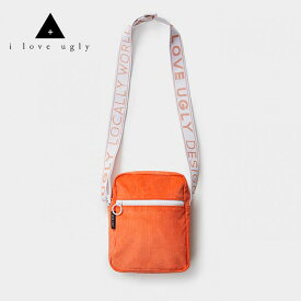 【30%OFF】I LOVE UGLY(アイラブアグリー) WALLACE MASSENGER BAG (TANGERINE CORDUROY) メッセンジャーバッグ ポーチ