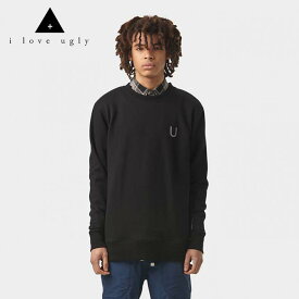 【30%OFF】I LOVE UGLY(アイラブアグリー)/CASPER CREW NECK (BLACK) クルーネック トレーナー スウェット