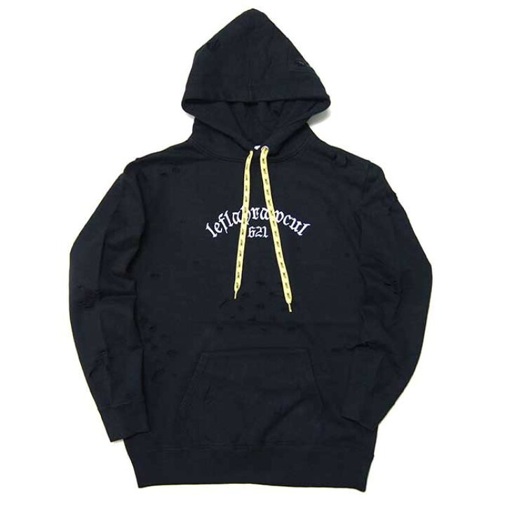 楽天市場】【40%OFF】LEFLAH (レフラー) ダメージパーカー (BLACK) 春  