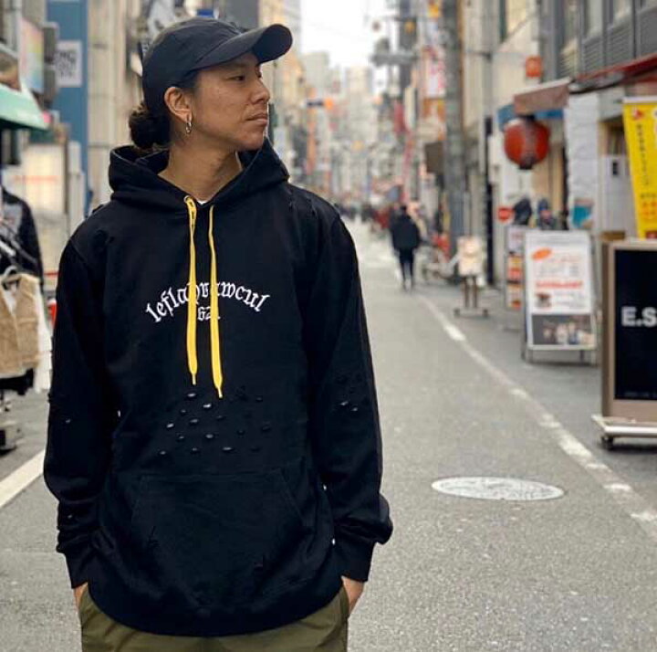 楽天市場】【40%OFF】LEFLAH (レフラー) ダメージパーカー (BLACK) 春  