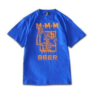 �y25��OFF�zMAGICAL MOSH MISFITS �}�W�J�����b�V���~�X�t�B�b�c MxMxM BEER SLAVE TEE (BLUE) ���� T�V���c T-SHIRTS TS