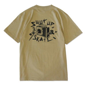 �y25��OFF�zVHSMAG x MAGICAL MOSH MISFITS �}�W�J�����b�V���~�X�t�B�b�c MxMxM SHUT UP & SKATE TEE (KHAKI) ���� T�V���c T-SHIRTS TS