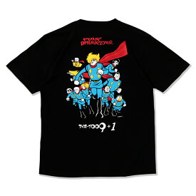 【7/9 再入荷しました】PUNK DRUNKERS パンクドランカーズ x サイボーグ009 009とあいつTEE (BLACK) 半袖Tシャツ