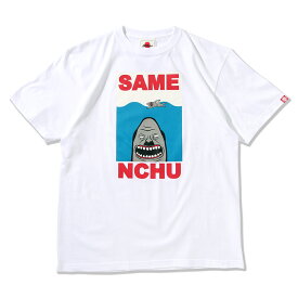 【6月発売予定予約】PUNK DRUNKERS パンクドランカーズ x デハラユキノリ さめんちゅTEE (WHITE) 半袖Tシャツ