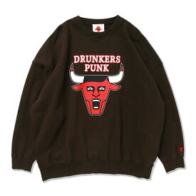 【2026 10月発売予定予約】PUNK DRUNKERS パンクドランカーズ あいつブルBIGトレーナー (BLACK) スウェット クルーネック