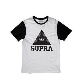 【50%OFF 半額】【S】SUPRA スープラ TRIANGLE COLORBLOCK PREMIUM T-SHIRT (WHITE) Tシャツ【国内正規取扱い店】【アパレル/トップス】