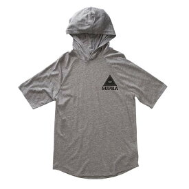 【50%OFF 半額】【S】SUPRA スープラ TRIANGLE HOODED RAGLAN T-SHIRTS (GREY HEATHER) フード付き Tシャツ【国内正規取扱い店】【アパレル/トップス】