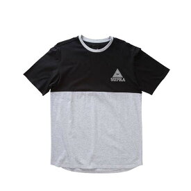 XLサイズ【30%OFF】 SUPRA スープラ BLOCK SS CREW T-SHIRTS (BLACK-HEATHER GREY) Tシャツ【国内正規取扱い店】【アパレル/トップス】