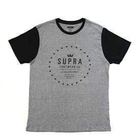 【50%OFF 半額】【M】SUPRA スープラ STAR SEAL S/S PREMIUM T-SHIRTS (GREY) Tシャツ【国内正規取扱い店】【アパレル/トップス】