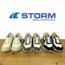 【お買い物マラソン限定価格】STORM(ストーム) スウェード×ナイロン アッパー スニーカー/ゴムソール/ローカット/レースアップ/レディース/Lady's/スエード/レトロスニーカー