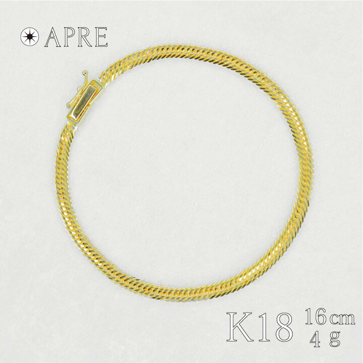楽天市場】喜平 ブレスレット トリプル12面 16cm 4g キヘイトリプル 18  