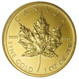 【中古B/標準】 24金 メイプルリーフ 金貨 1オンス 1oz ランダムイヤー カナダ 地金 純金 K24 メープルリーフ コイン 硬貨 貨幣 【楽天スーパーSALE限定1万円クーポン発行中！】