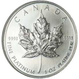 【中古SA/極美品】 純プラチナコイン メイプルリーフ 1オンス 1oz ランダムイヤー カナダ 白金 地金型 メープルリーフ Pt999 プラチナ