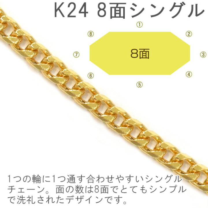 楽天市場】【新品】ネックレス 純金 喜平 シングル8面 55cm 10g キヘイ 