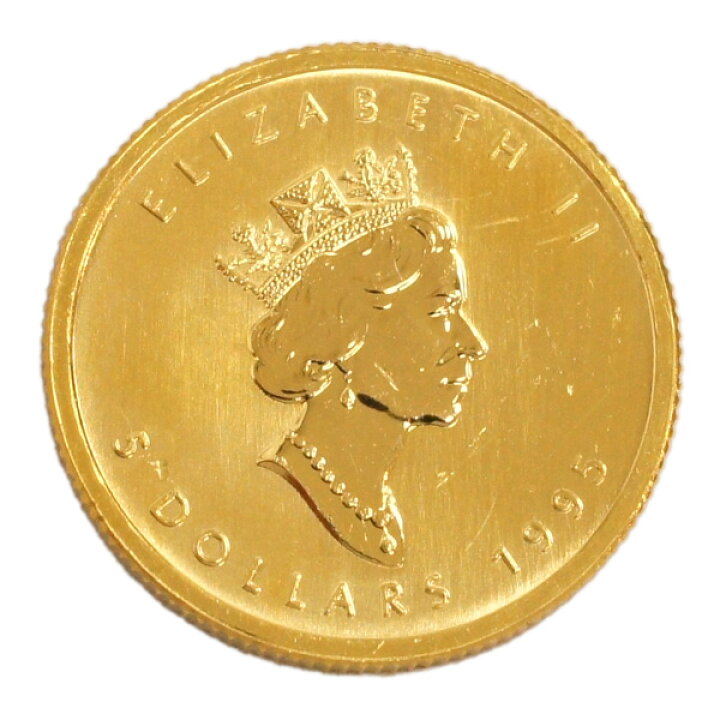 楽天市場】【中古A/美品】貨幣 24金 メイプルリーフ 金貨 1/10オンス 1 