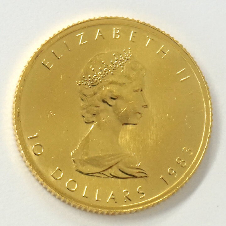 楽天市場】【中古B/標準】 24金 メイプルリーフ 金貨 1/4オンス 1/4oz 